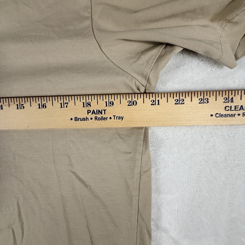 Uniqlo Shirt Men's Size M Beige U Oversized Short Sleeve Button-Up View 4
